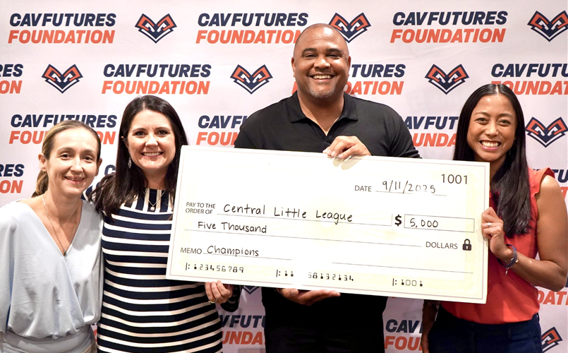 Cav Futures Foundation supports a new scoreboard for Central Little League