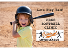 Free Softball Clinic for Tee Ball and Coach Pitch Divisions
